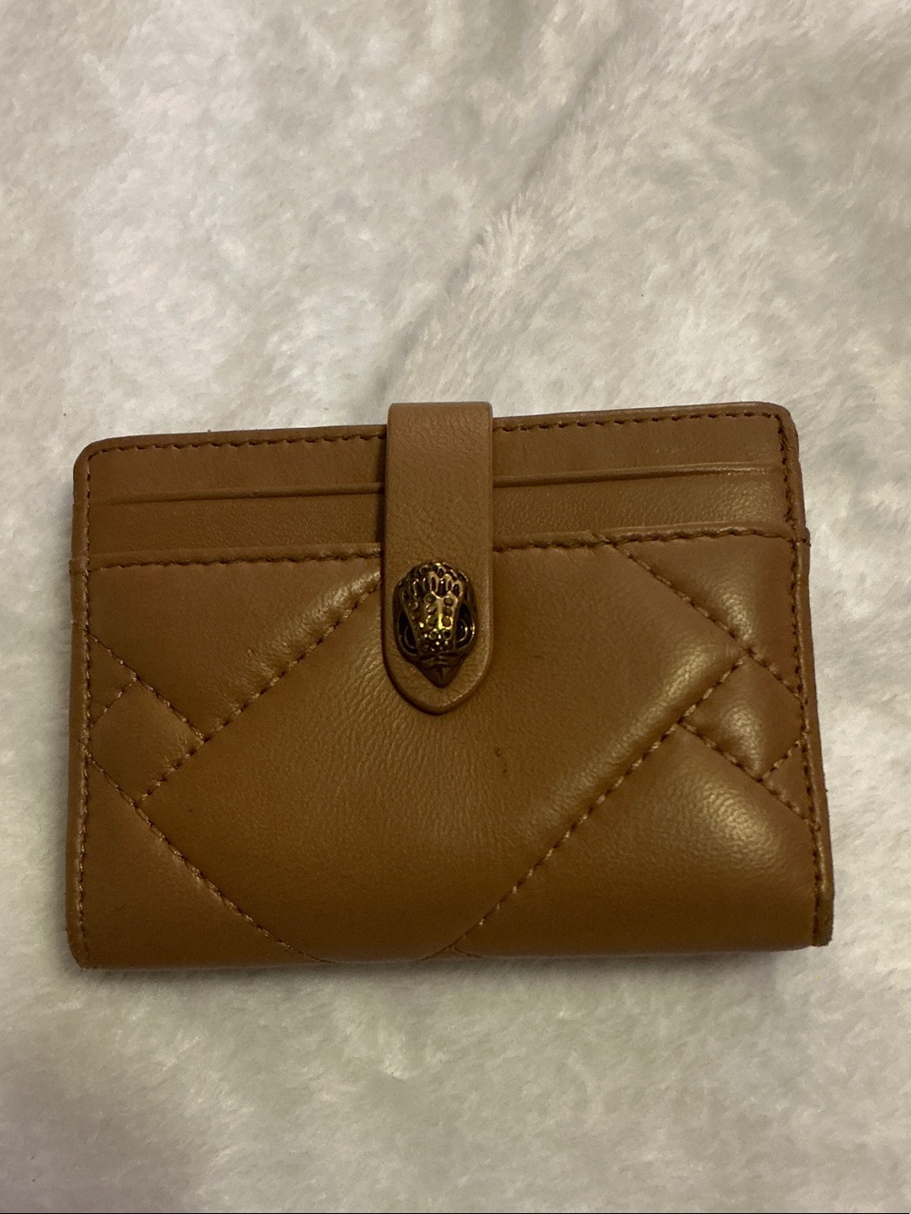 Kurt Geiger Quilted Leather Wallet in Tan NWOT’s - Picture 4 of 4